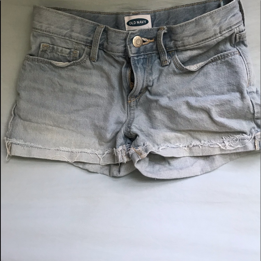 Light blue jean shorts